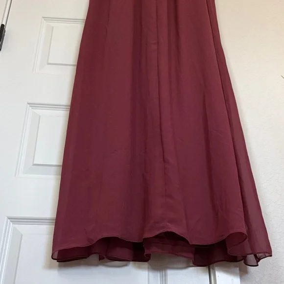 Birdie Grey Burgundy V-Neck Dress - Picture 4 of 6